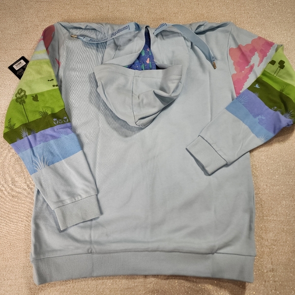 Loungefly Disney Sleeping Beauty Castle Three Good Fairies Unisex Hoodie L NEW - Picture 14 of 14